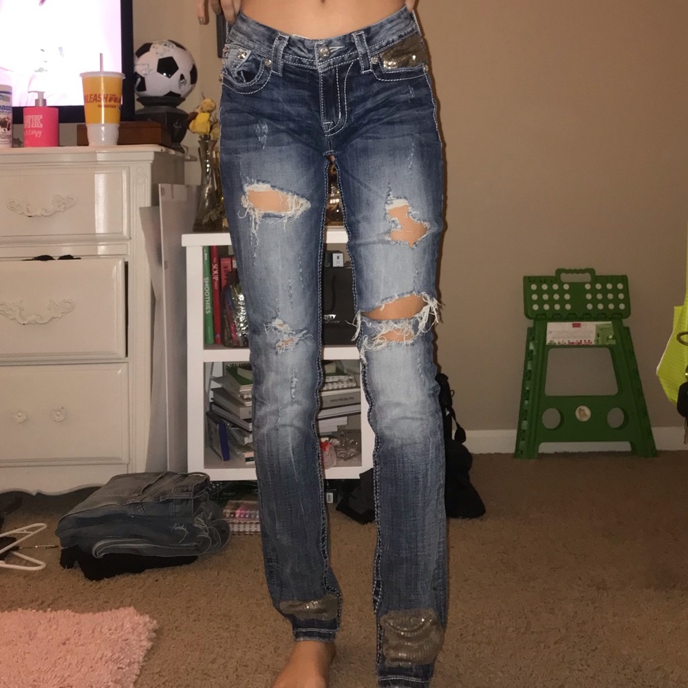 Gold Miss Me Jeans!!